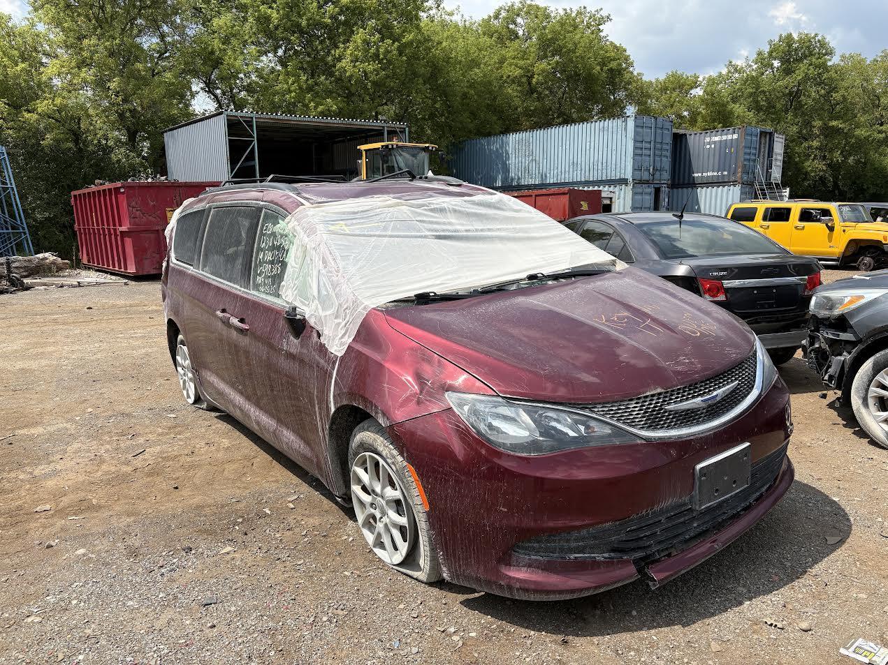Used OEM AC Compressor with rear Ac fits 2020-2024 Dodge Caravan, Pacifica, Voyager 68225206AE