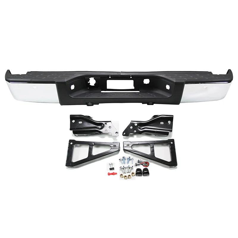 2007-2013 Chevrolet Silverado GMC Sierra 1500 New Rear Bumper Chrome Park Assist 
