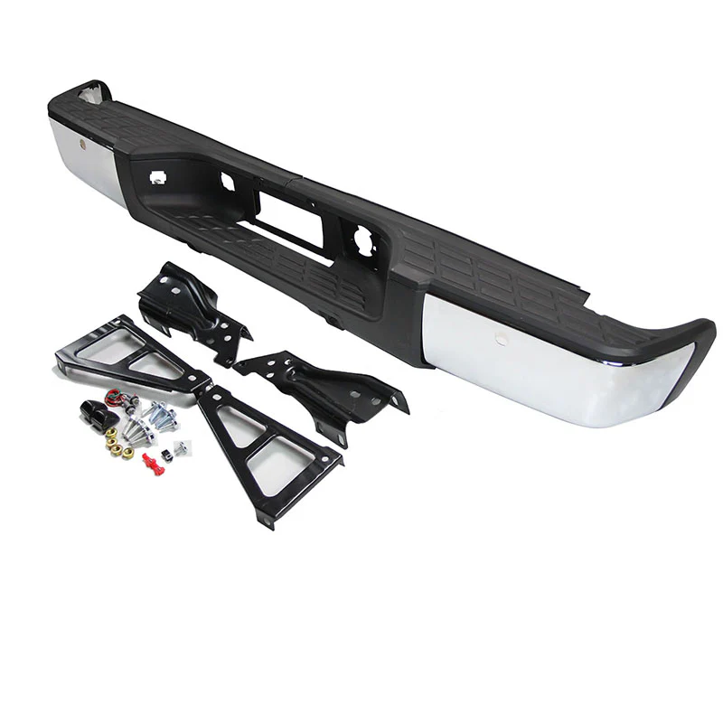 2007-2013 Chevrolet Silverado GMC Sierra 1500 New Rear Bumper Chrome Park Assist 