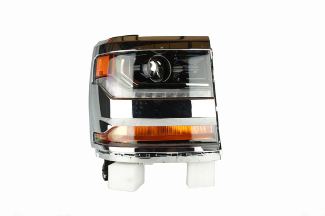 New RH Chrome Bezel HID Headlight fits 2016-2019 Chevrolet Silverado 1500 GM2503445 84181563 84356947 84388724