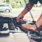 Engine recycling being done by automotive specialist at Logel's